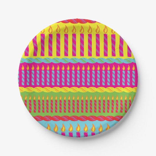 お誕生日ケーキパーティー ペーパープレート (正面)