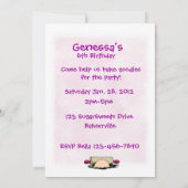 お誕生日ケーキパーティー 招待状 (裏面)