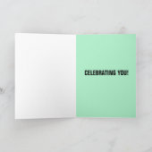 お誕生日ケーキビッグ挨拶カード付き猫 カード (内部)