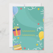 お誕生日ケーキプレゼントバルーンパーティー 招待状 (裏面)