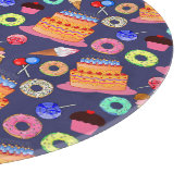 お誕生日ケーキペーストリーパターンデザイン カッティングボード (角)