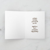 お誕生日ケーキユーモアあなたがボクサー犬を旅することを望おもしろいむ カード (内部)