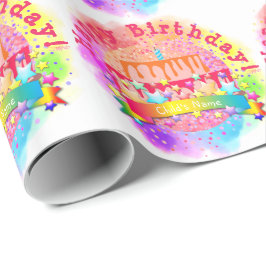 お誕生日ケーキラッピング紙- HAMbWG ラッピングペーパー