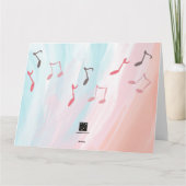 お誕生日ケーキ及び音楽ノートカード カード (裏面)