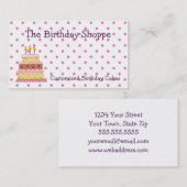 お誕生日ケーキ名刺 名刺 (正面/裏面)