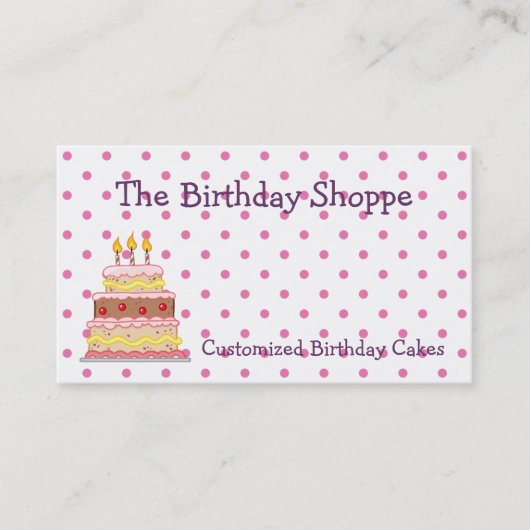お誕生日ケーキ名刺 名刺 (正面)