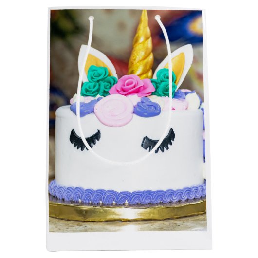 お誕生日ケーキ媒体抱き枕 ミディアムペーパーバッグ (正面)