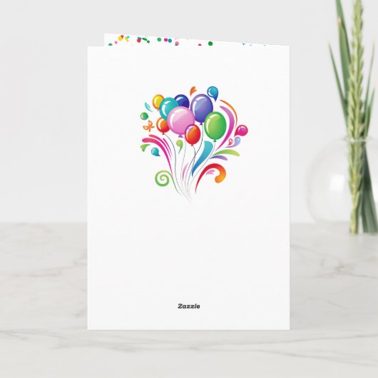 お誕生日ケーキ子の名前を追加する年齢かわいいカスタム カード (裏面)