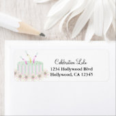 お誕生日ケーキ差出人住所ラベル ラベル (インサイチュ)