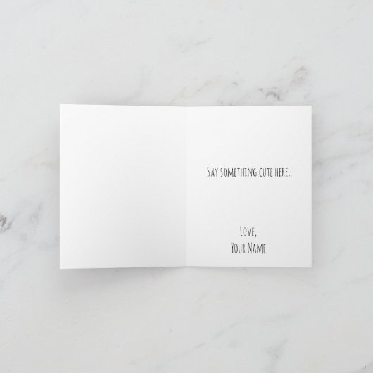 お誕生日ケーキ折りグリーティングカード付き犬 カード (内部)