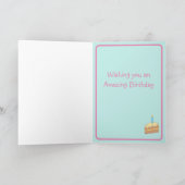 お誕生日ケーキ折り畳みグリーティングカード カード (内部)