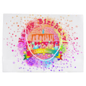 お誕生日ケーキ抱き枕- HAMbWG ラージペーパーバッグ (裏面)