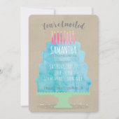 お誕生日ケーキ招待状 招待状 (正面)