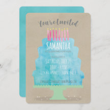 お誕生日ケーキ招待状