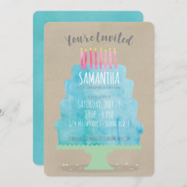 お誕生日ケーキ招待状 招待状