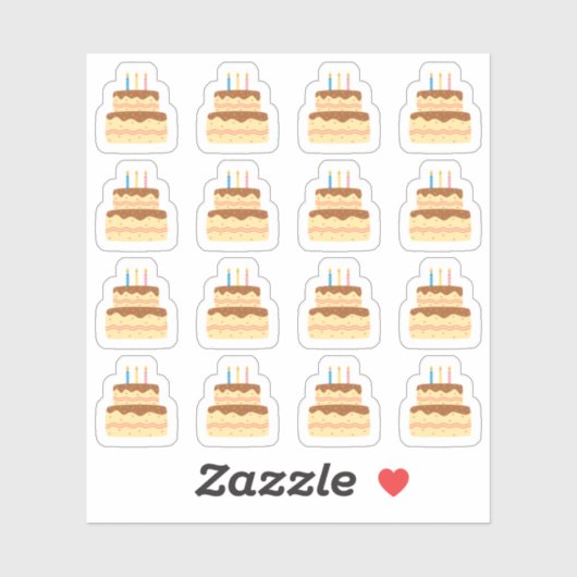 お誕生日ケーキ日パーティーリマインダーカレンダープランナー シール (シート)