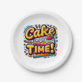 お誕生日ケーキ時間 ペーパープレート (正面)