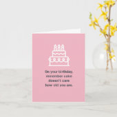 お誕生日ケーキ気には何歳か カード (黄色い花)