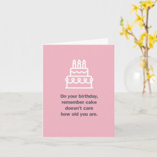 お誕生日ケーキ気には何歳か カード (黄色い花)