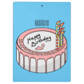 お誕生日ケーキ漫画イラストレーション クリップボード (裏面)