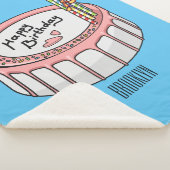 お誕生日ケーキ漫画イラストレーション シェルパブランケット (3/4)