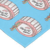 お誕生日ケーキ漫画イラストレーション テーブルクロス (アングル)