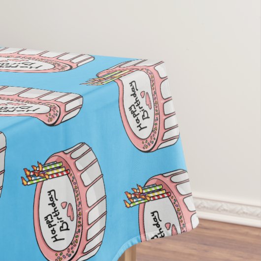 お誕生日ケーキ漫画イラストレーション テーブルクロス (インサイチュ)