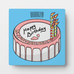 お誕生日ケーキ漫画イラストレーション フォトプラーク
