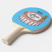 お誕生日ケーキ漫画イラストレーション 卓球ラケット (正面アングル)