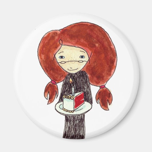 お誕生日ケーキ磁石 マグネット (正面)