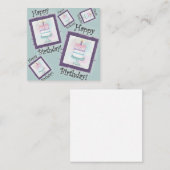 お誕生日ケーキ誕生日カード エンクロージャーカード (正面/裏面)