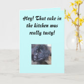 お誕生日ケーキ誤解 カード (黄色い花)