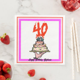 お誕生日ケーキ40キャンドル