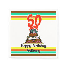 お誕生日ケーキ50キャンドル