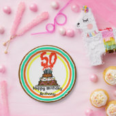 お誕生日ケーキ50キャンドル ペーパープレート (パーティー)
