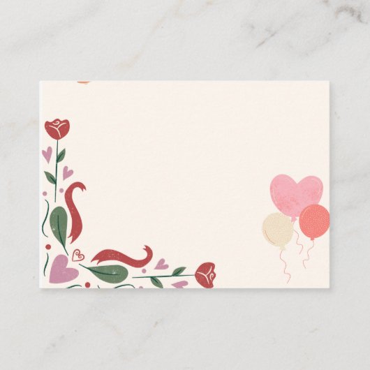 お誕生日ケーキ エンクロージャーカード (裏面)