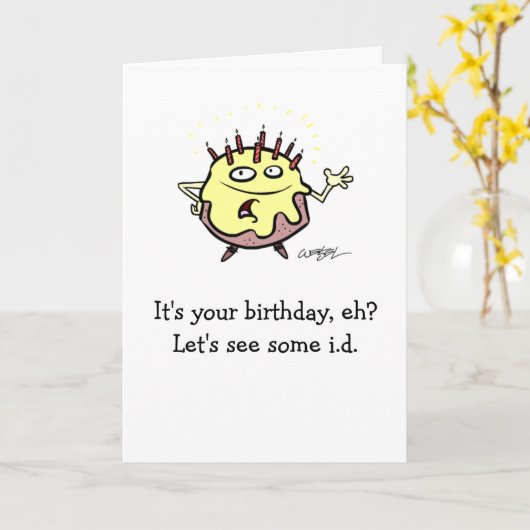 お誕生日ケーキ カード (黄色い花)