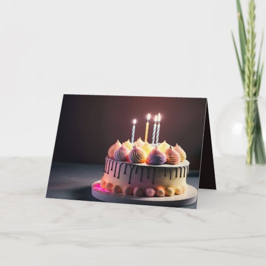 お誕生日ケーキ カード (正面)