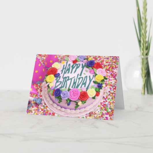 お誕生日ケーキ カード (正面)