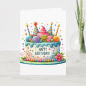 お誕生日ケーキ カード (正面)