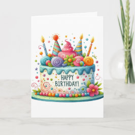 お誕生日ケーキ カード