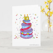 お誕生日ケーキ カード (黄色い花)