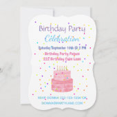 お誕生日ケーキ&キャンドルエイジ招待状 招待状 (裏面)