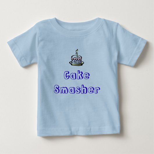 お誕生日ケーキ、ケーキのSmasher ベビーTシャツ (正面)