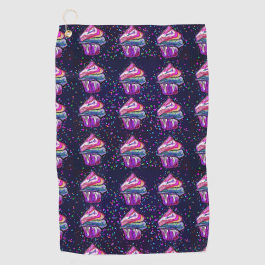 お誕生日ケーキ ゴルフタオル (正面)