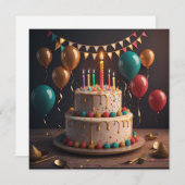 お誕生日ケーキ シーズンカード (正面/裏面)