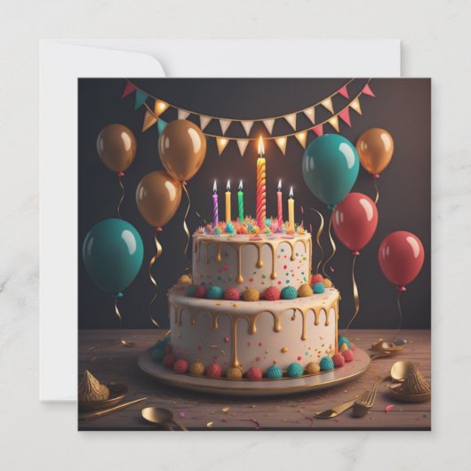 お誕生日ケーキ シーズンカード (正面)