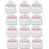 お誕生日ケーキ シール (正面)