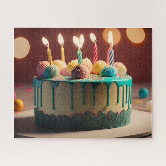 お誕生日ケーキ ジグソーパズル (横)