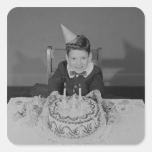 お誕生日ケーキ スクエアシール